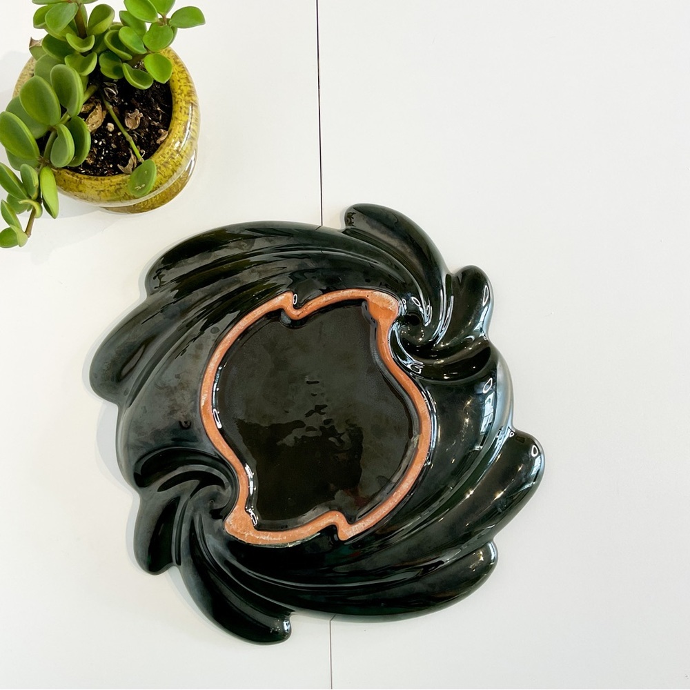 BLUE MOUNTAIN POTTERY Mid Century Modern Blue Glazed Decorative Dish VINTAGE - Picture 4 of 6